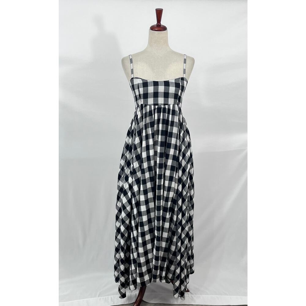 AZEEZA Sz XS Rachel Gingham Midi Dress NWT - Picture 9 of 14